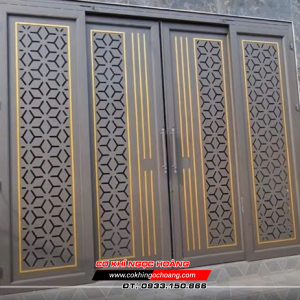 Làm cửa cổng sắt trượt quay tại Quận 12