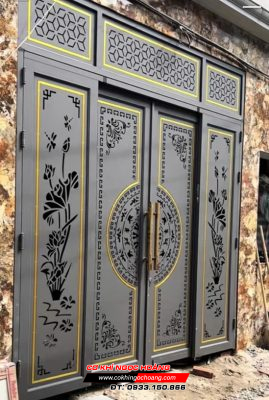 Làm cửa cổng sắt trượt quay tại Quận 10