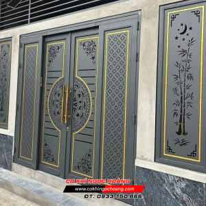 Làm cửa cổng sắt trượt quay tại Biên Hòa