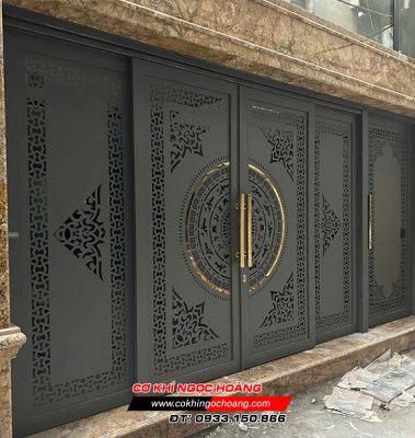 Làm cửa cổng sắt trượt quay tại Biên Hòa