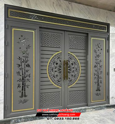 Làm cửa cổng sắt trượt quay tại Biên Hòa