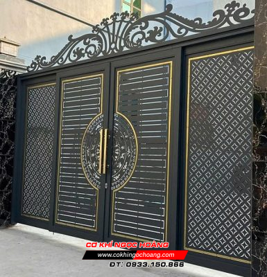 Làm cửa cổng sắt trượt quay tại Biên Hòa