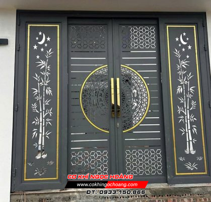 Làm cửa cổng sắt trượt quay tại Biên Hòa